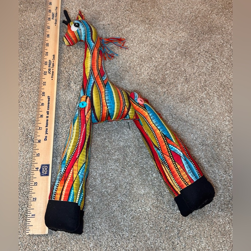 Hand Made Colorful Striped Giraffe. - Picture 9 of 9